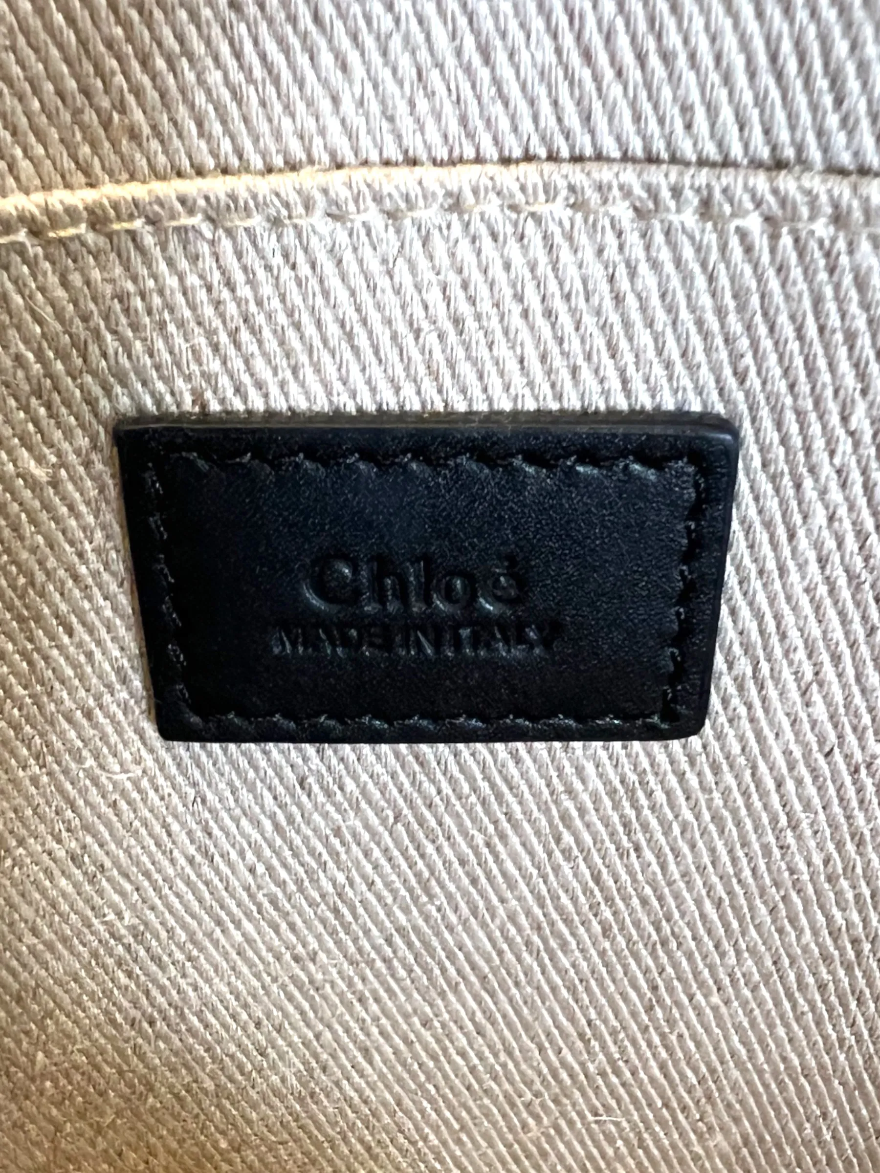 Chloe Black Soft Calfskin Leather Large Woody Tote