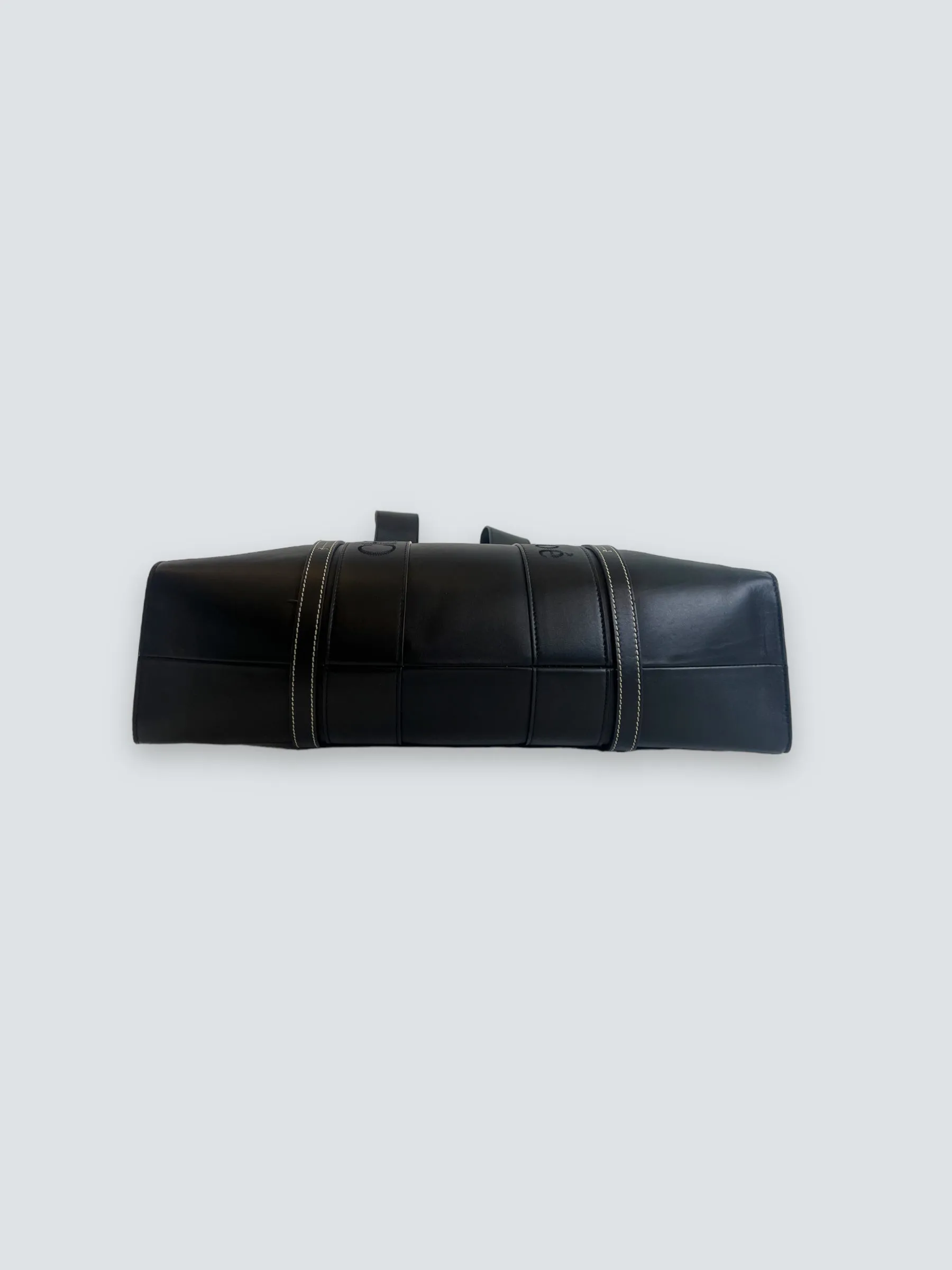 Chloe Black Soft Calfskin Leather Large Woody Tote