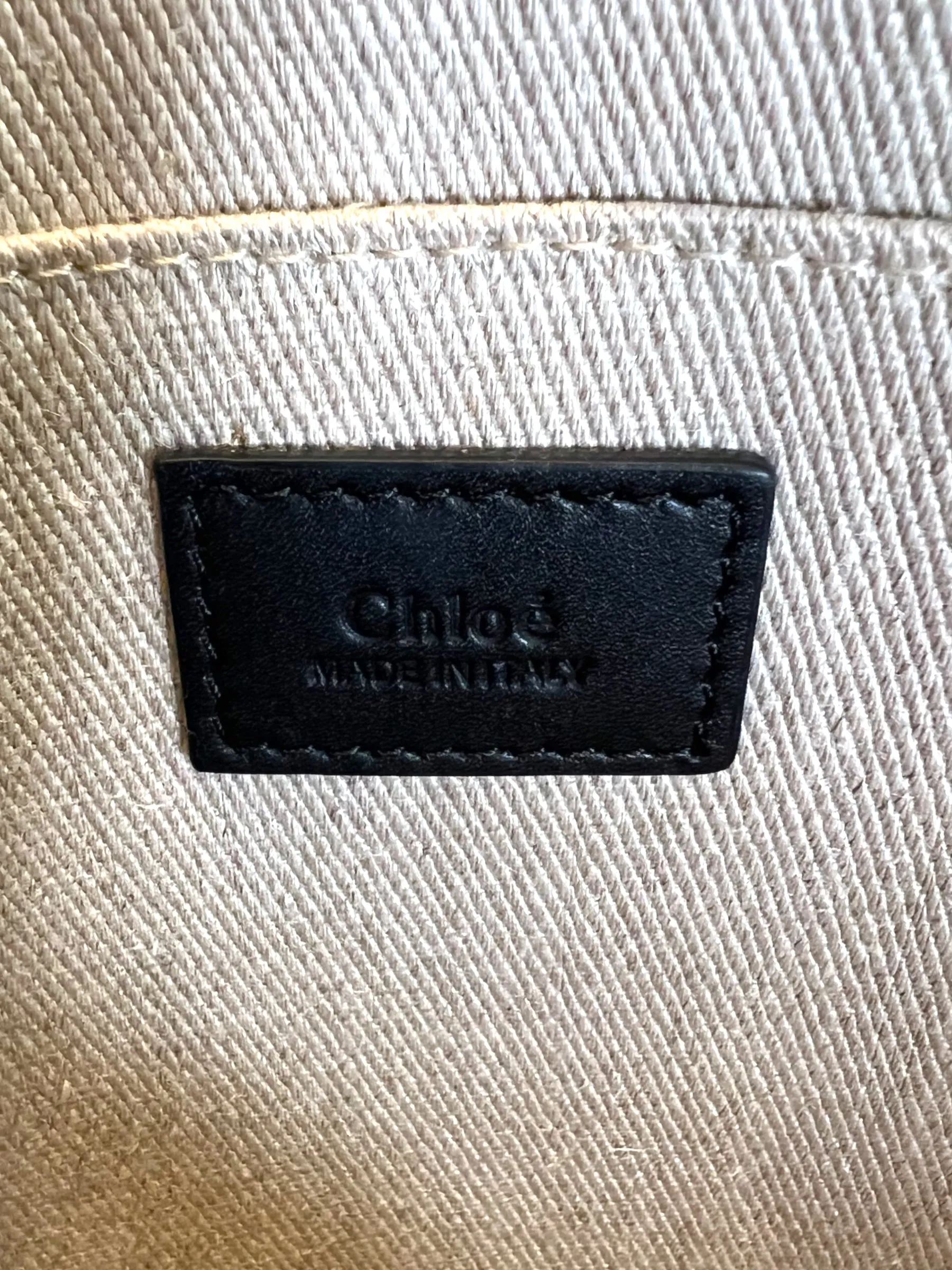 Chloe Black Soft Calfskin Leather Large Woody Tote