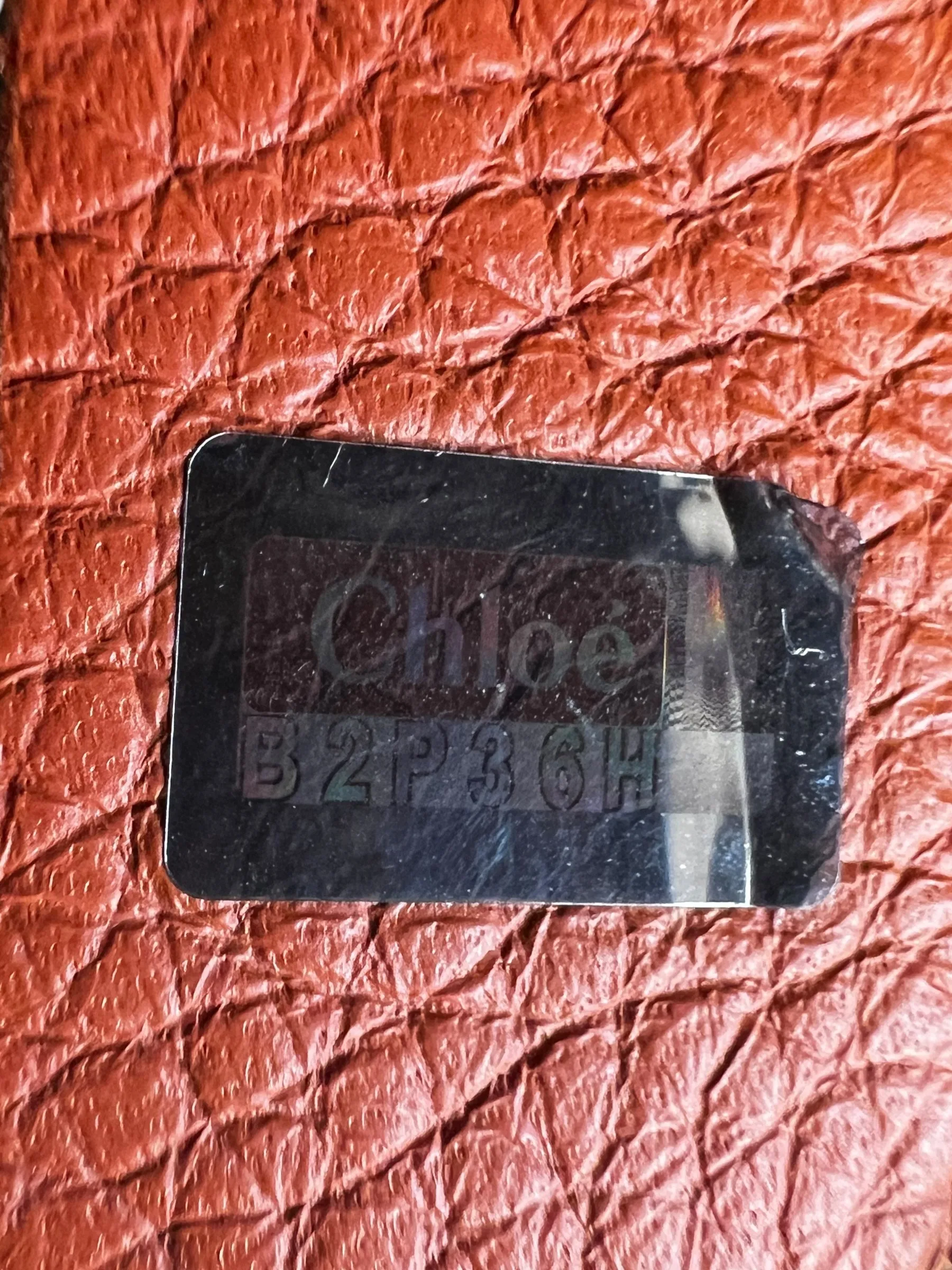 Chloe Orange Leather Marcie Tote Crossbody Handbag