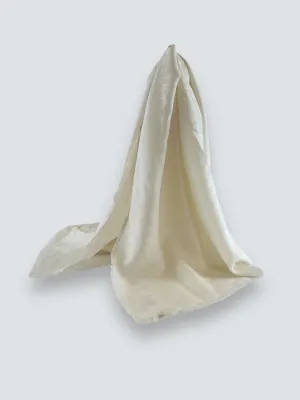 Christian Dior Cream Oblique Silk & Cashmere Shawl