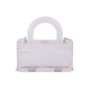 Clear Croc Clutch