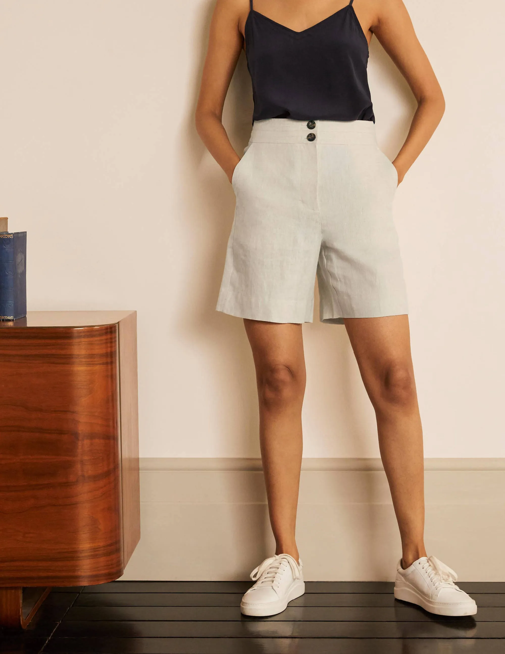 Cornwall Linen Shorts-Natural