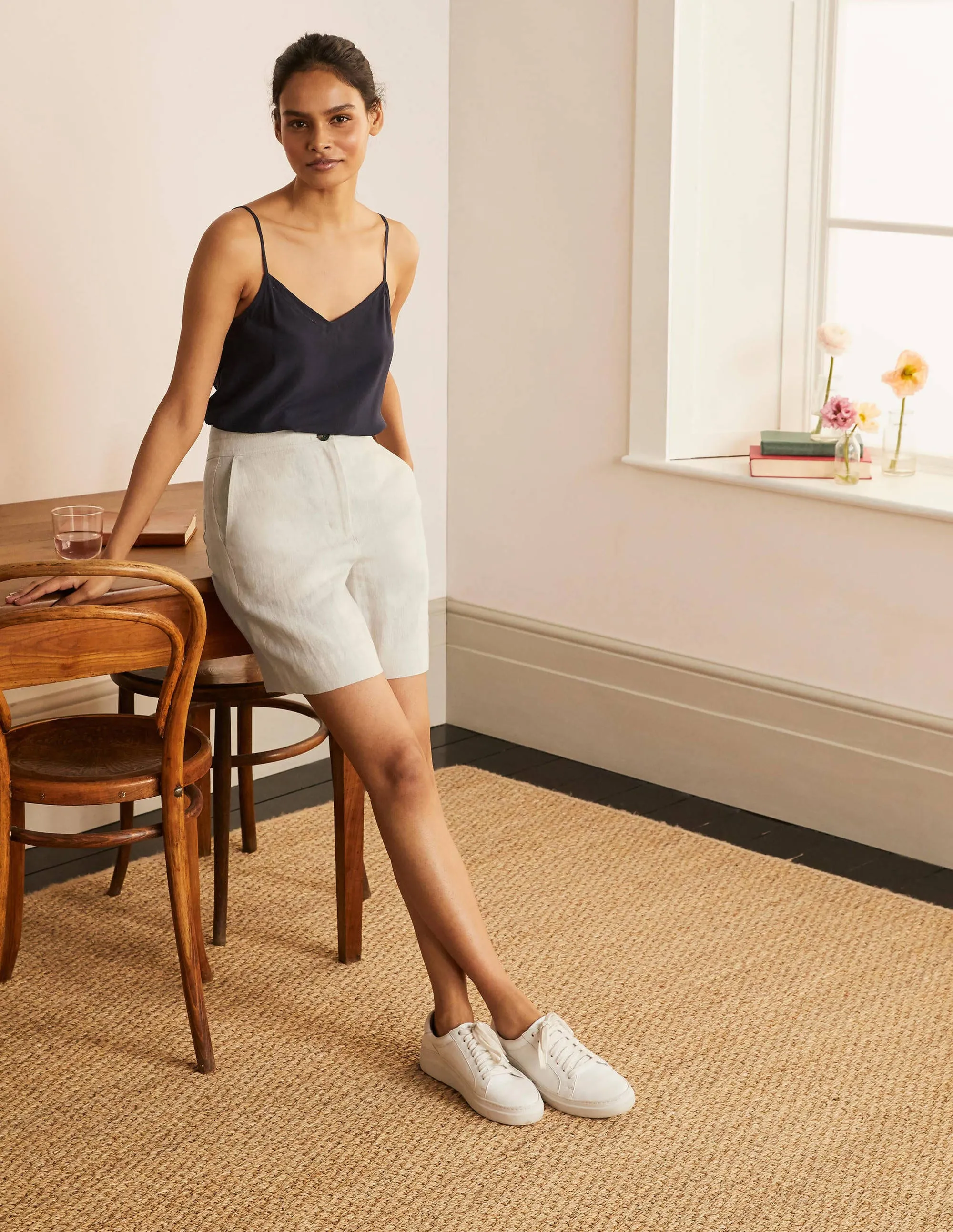 Cornwall Linen Shorts-Natural