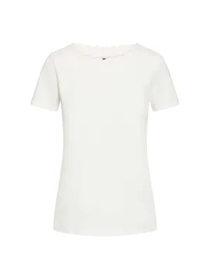 Costal Knit Scallop Tee- Sale