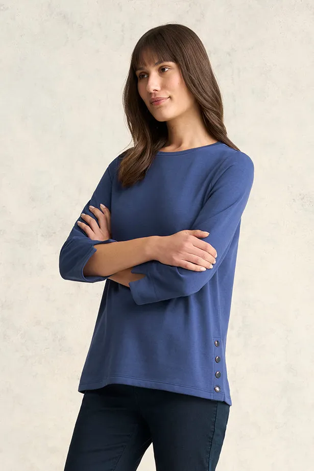 Cotton Terry Top - Deep Cobalt