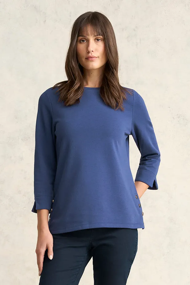 Cotton Terry Top - Deep Cobalt
