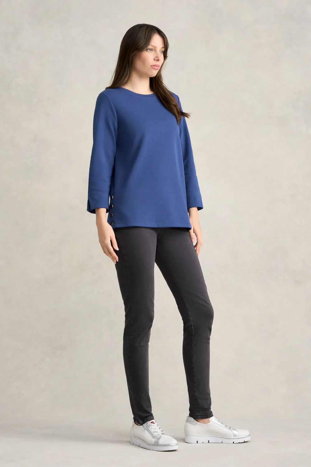 Cotton Terry Top - Deep Cobalt