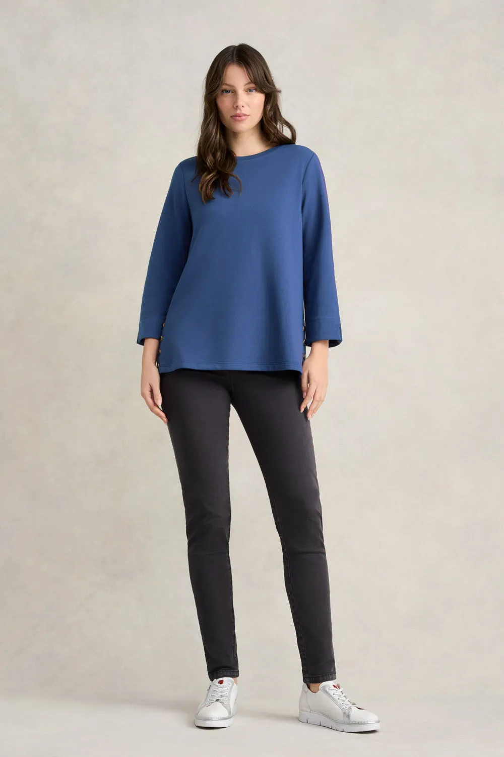 Cotton Terry Top - Deep Cobalt