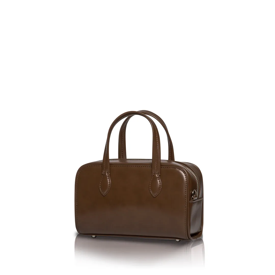 Cube Mini Crossbody Bag - Vintage Brown