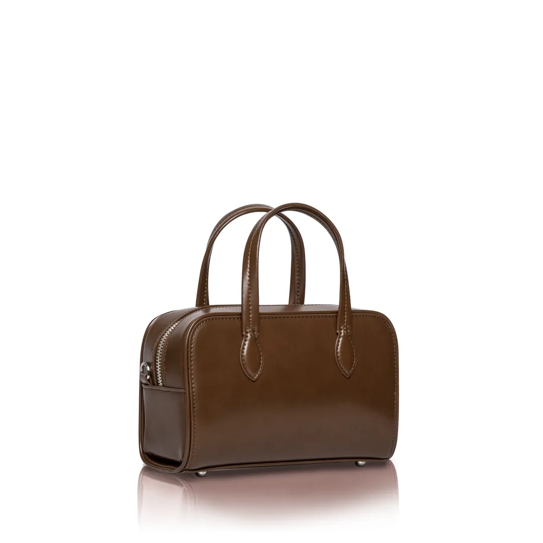 Cube Mini Crossbody Bag - Vintage Brown