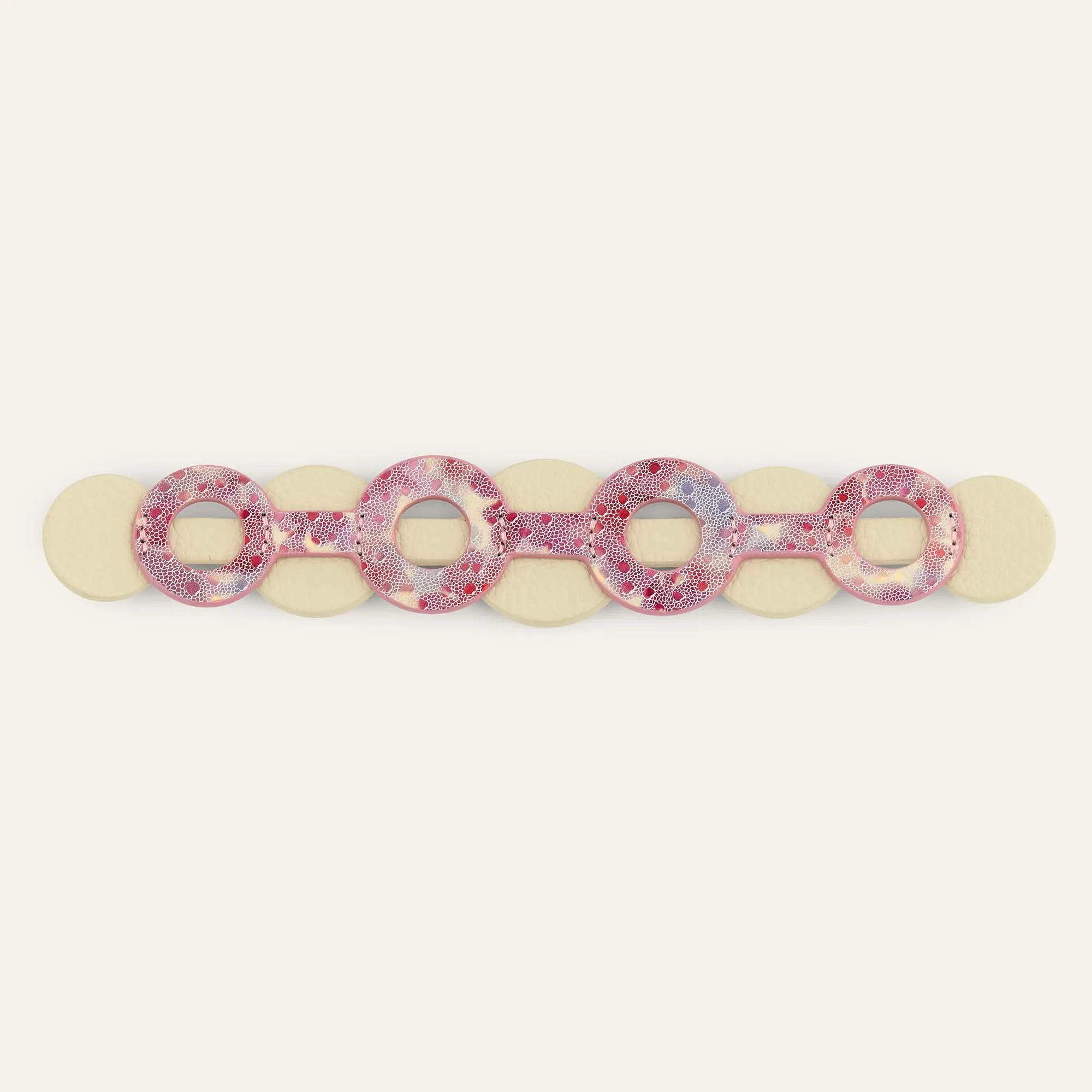 Deco Discs | Cherry Blossom Cream with Silver hardware