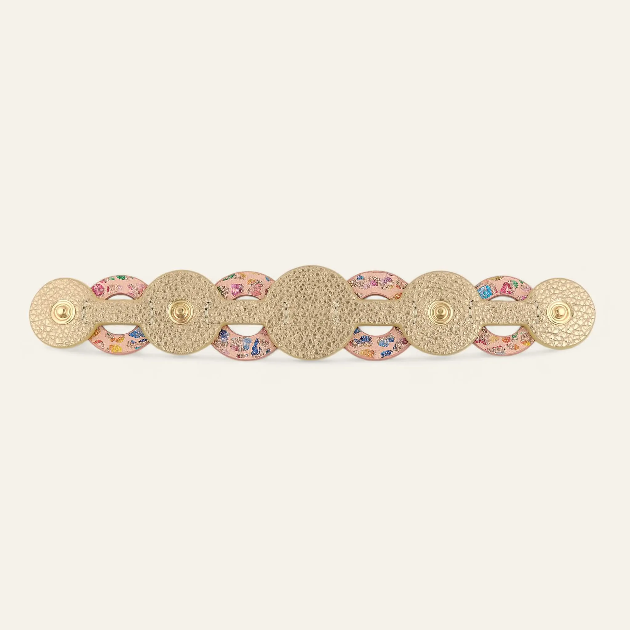 Deco Discs | Confetti Shimmer Metallic Gold with Gold hardware