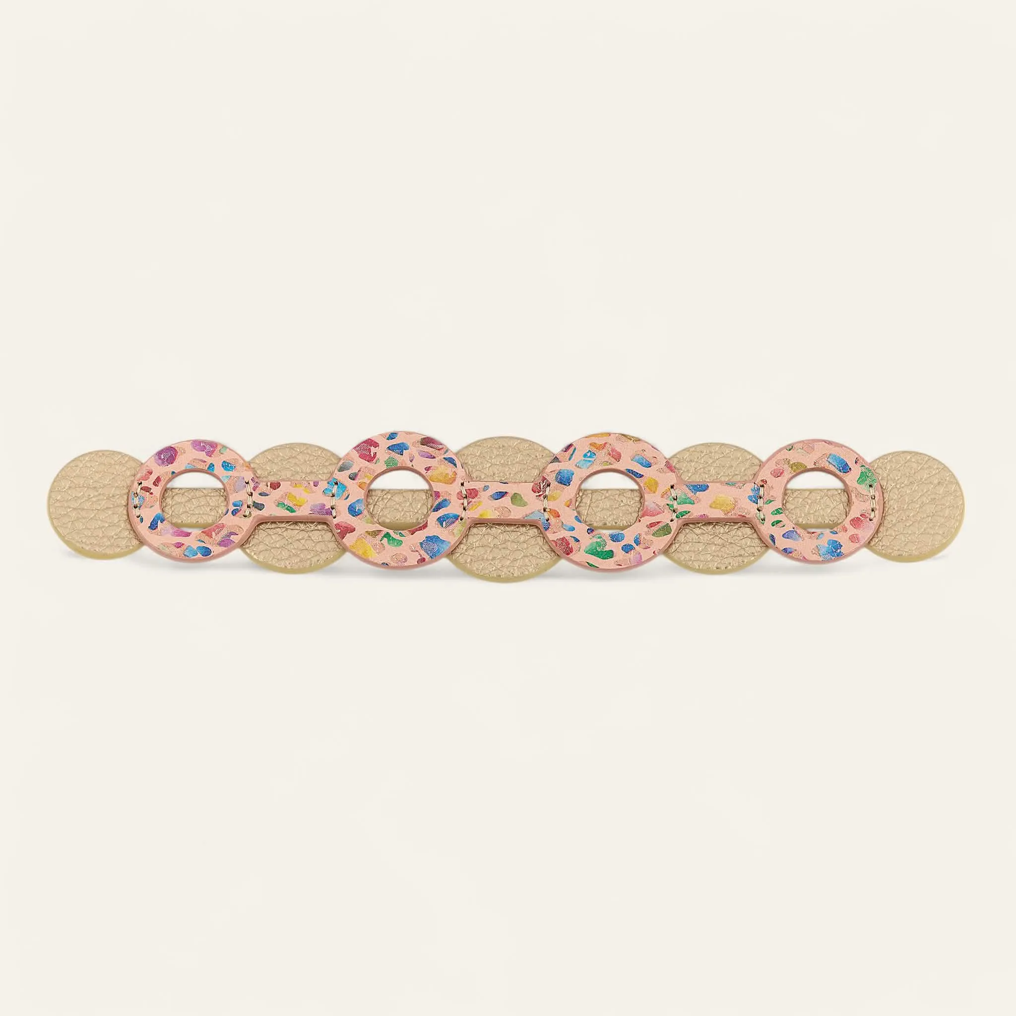 Deco Discs | Confetti Shimmer Metallic Gold with Gold hardware