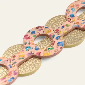 Deco Discs | Confetti Shimmer Metallic Gold with Gold hardware