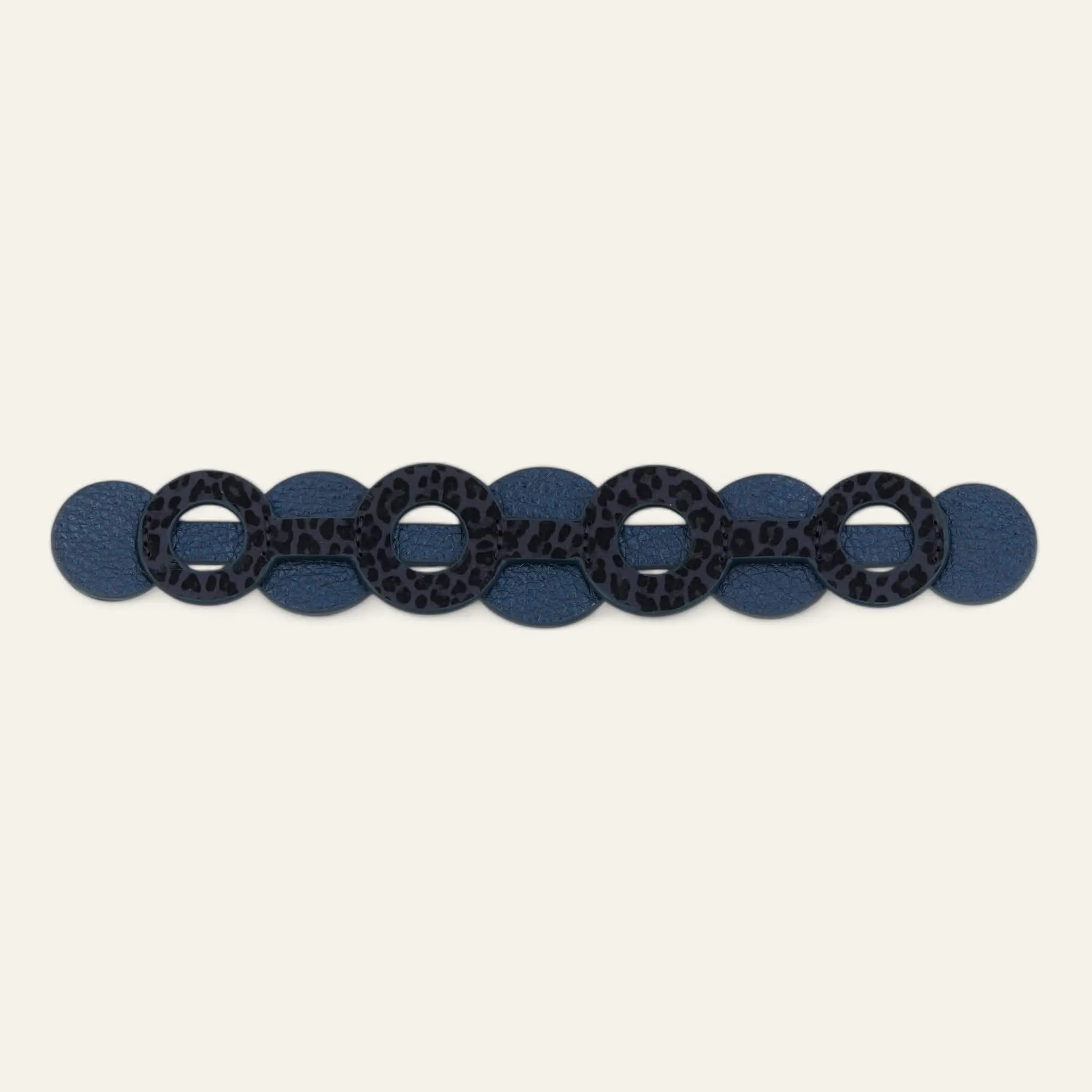Deco Discs | Navy Leopard Metallic Navy with Gold hardware