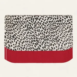 Deco Fringing | Pillarbox Red Dalmatian with Silver hardware