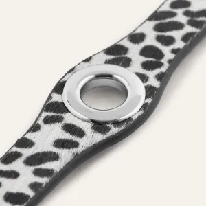 Deco Stud | Dalmatian Spot with Silver hardware