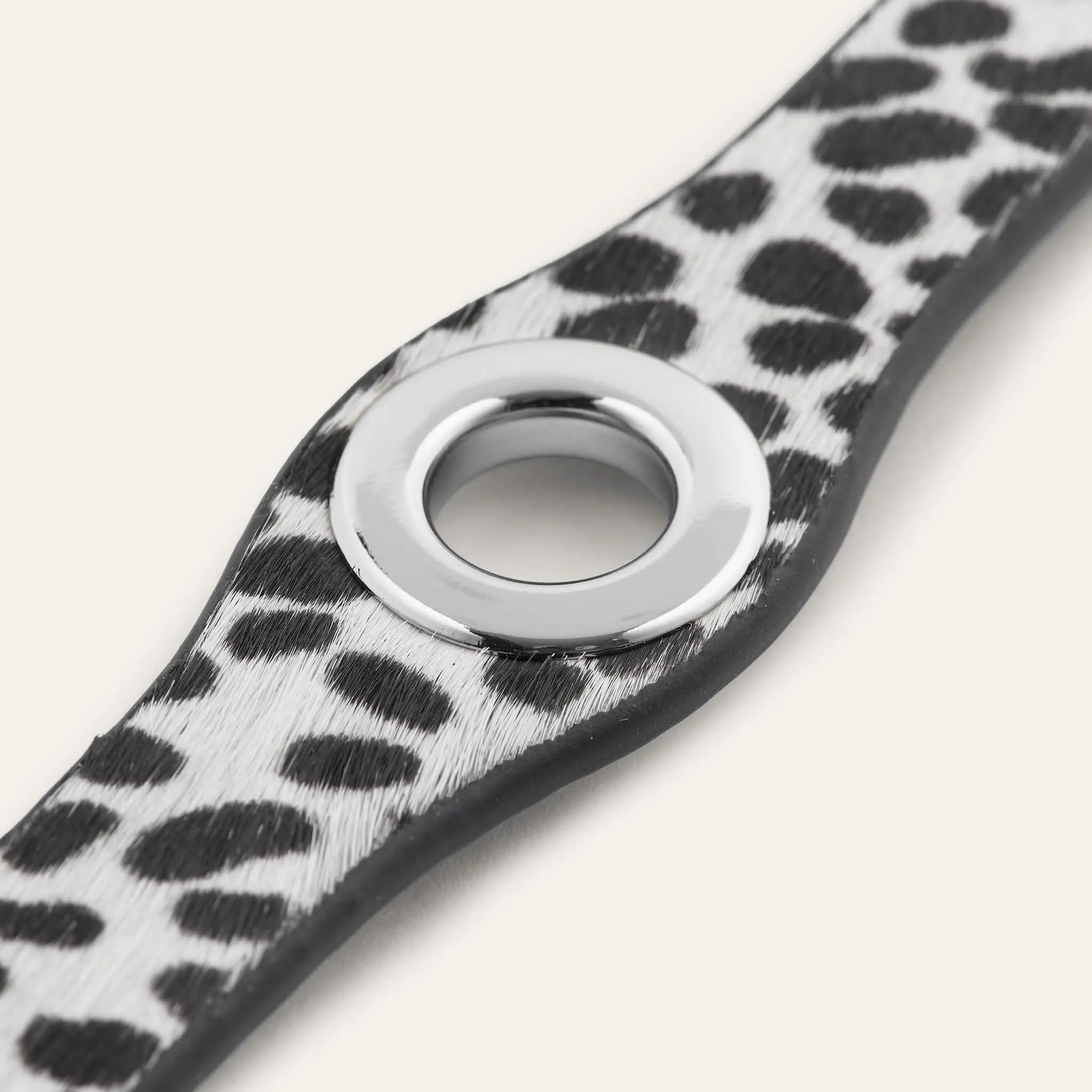 Deco Stud | Dalmatian Spot with Silver hardware