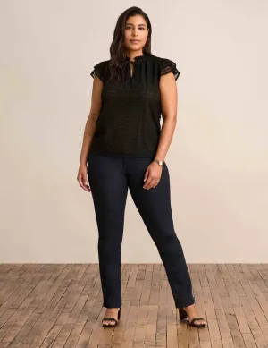 Diamond Fleur Lace Ruffle Sleeve Top - Sale