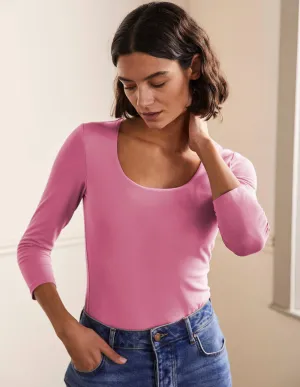 Double Layer Front Top-Posy Pink