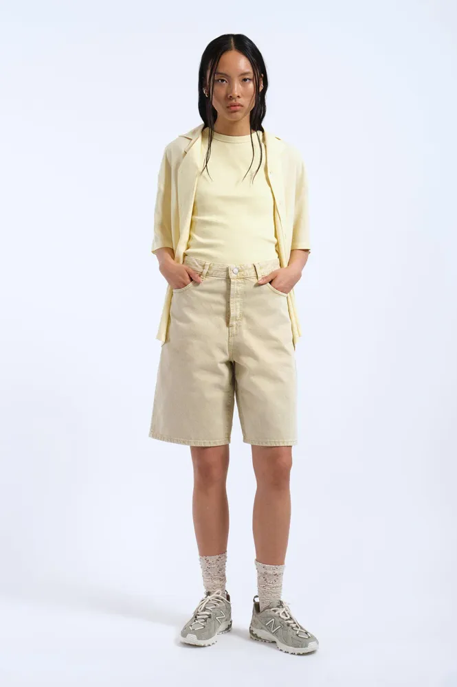 Dr Denim Bella Buff Yellow Shorts