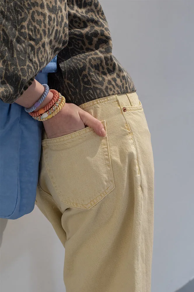 Dr Denim Bella Buff Yellow Shorts