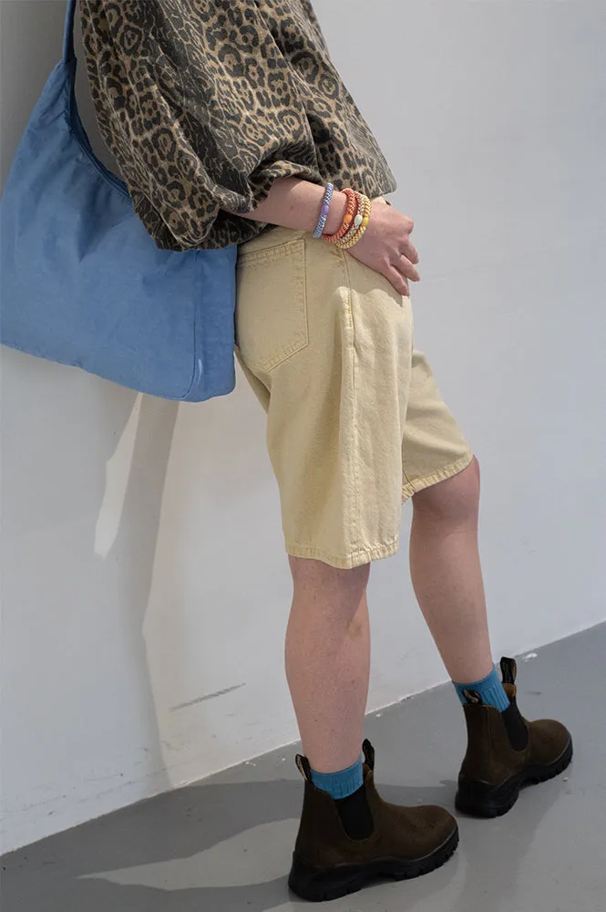Dr Denim Bella Buff Yellow Shorts
