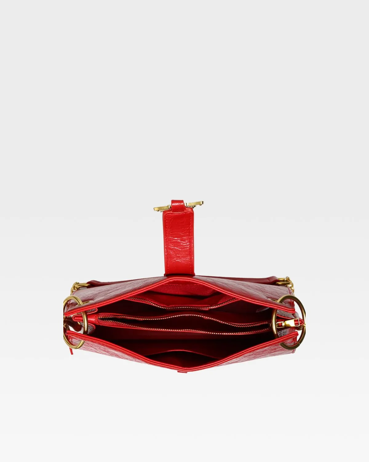 Elise Shoulder Bag in Red