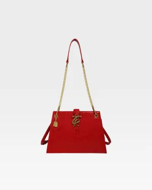 Elise Shoulder Bag in Red