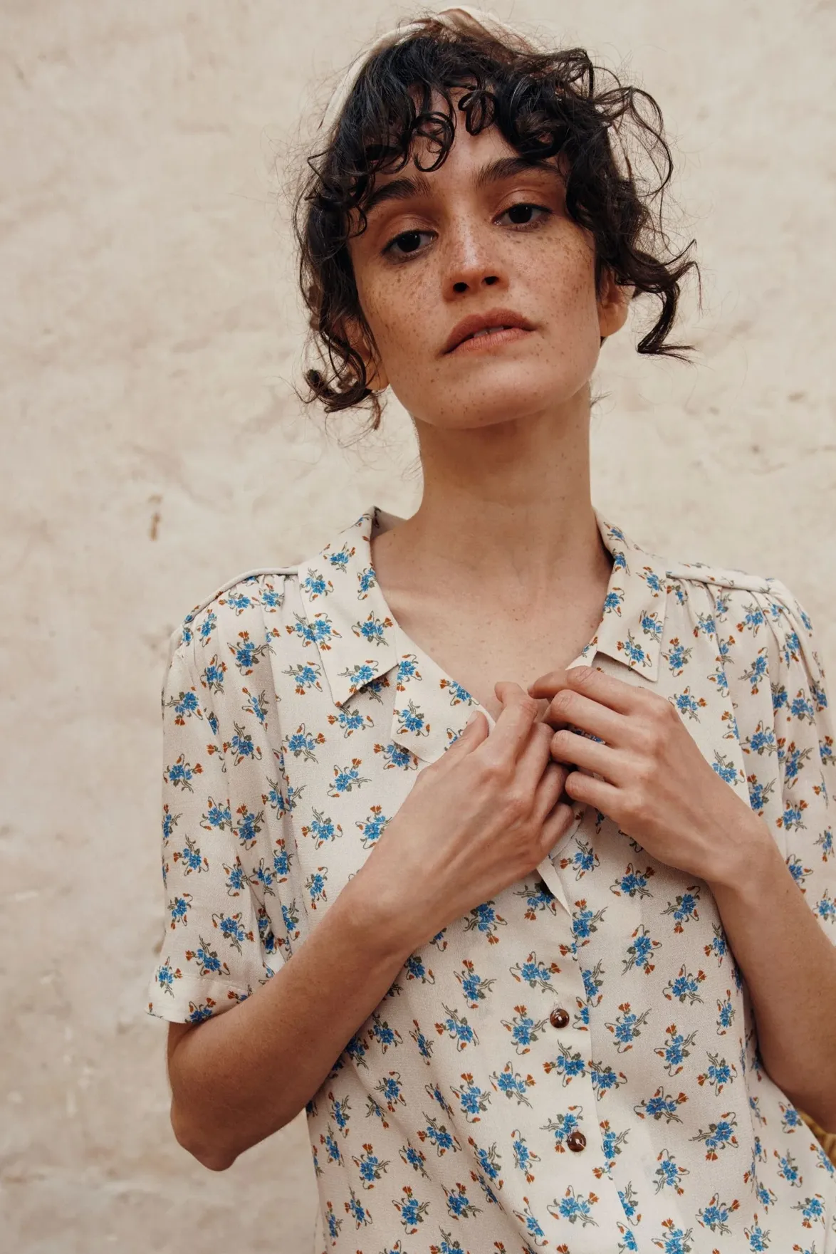 Emile et Ida Boemie Blue Flower Blouse