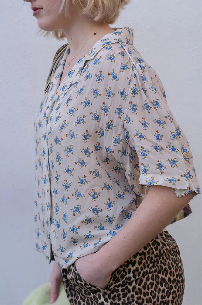 Emile et Ida Boemie Blue Flower Blouse