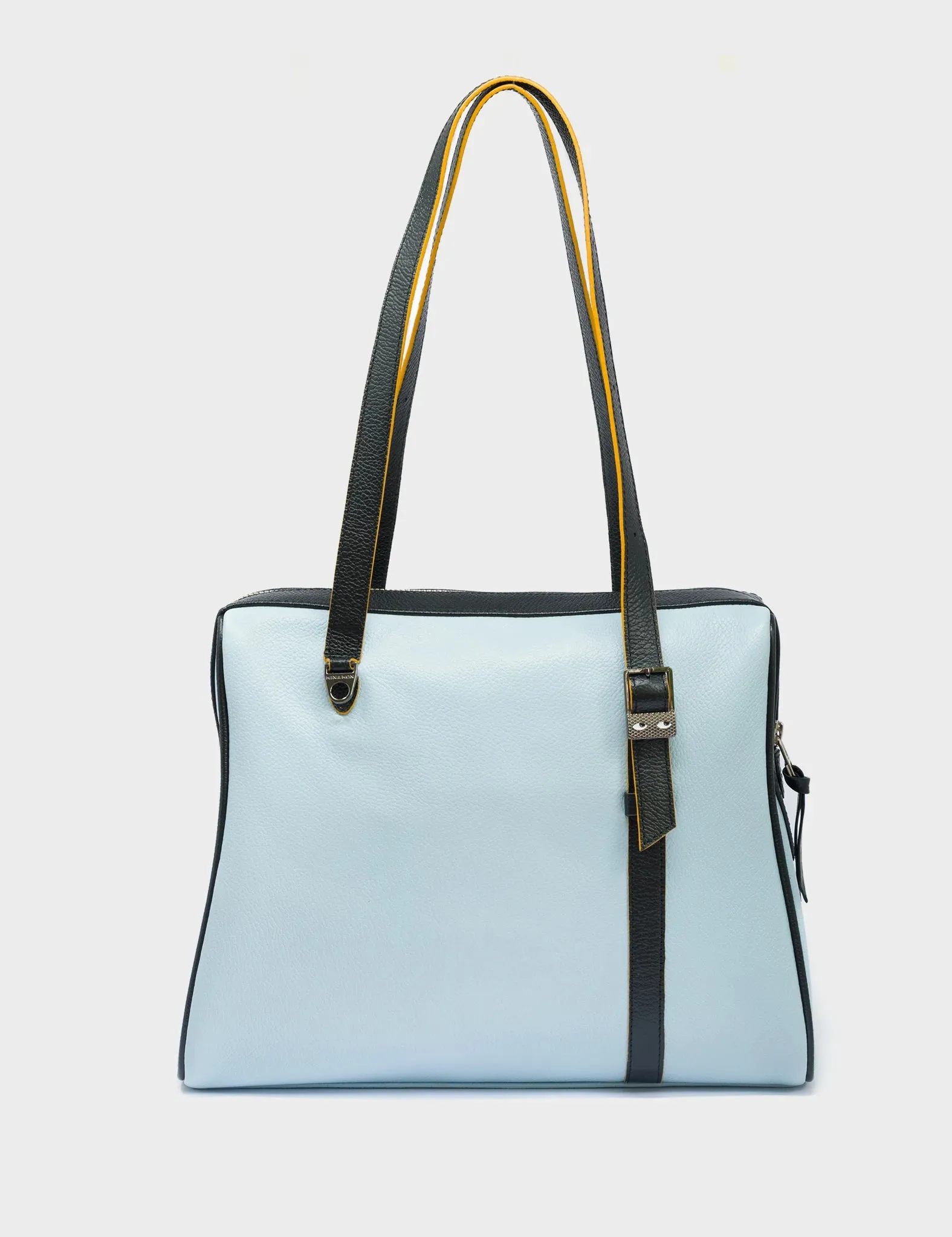 Esther Omphalodes Blue Satchel Bag - Tiger and Flowers Print
