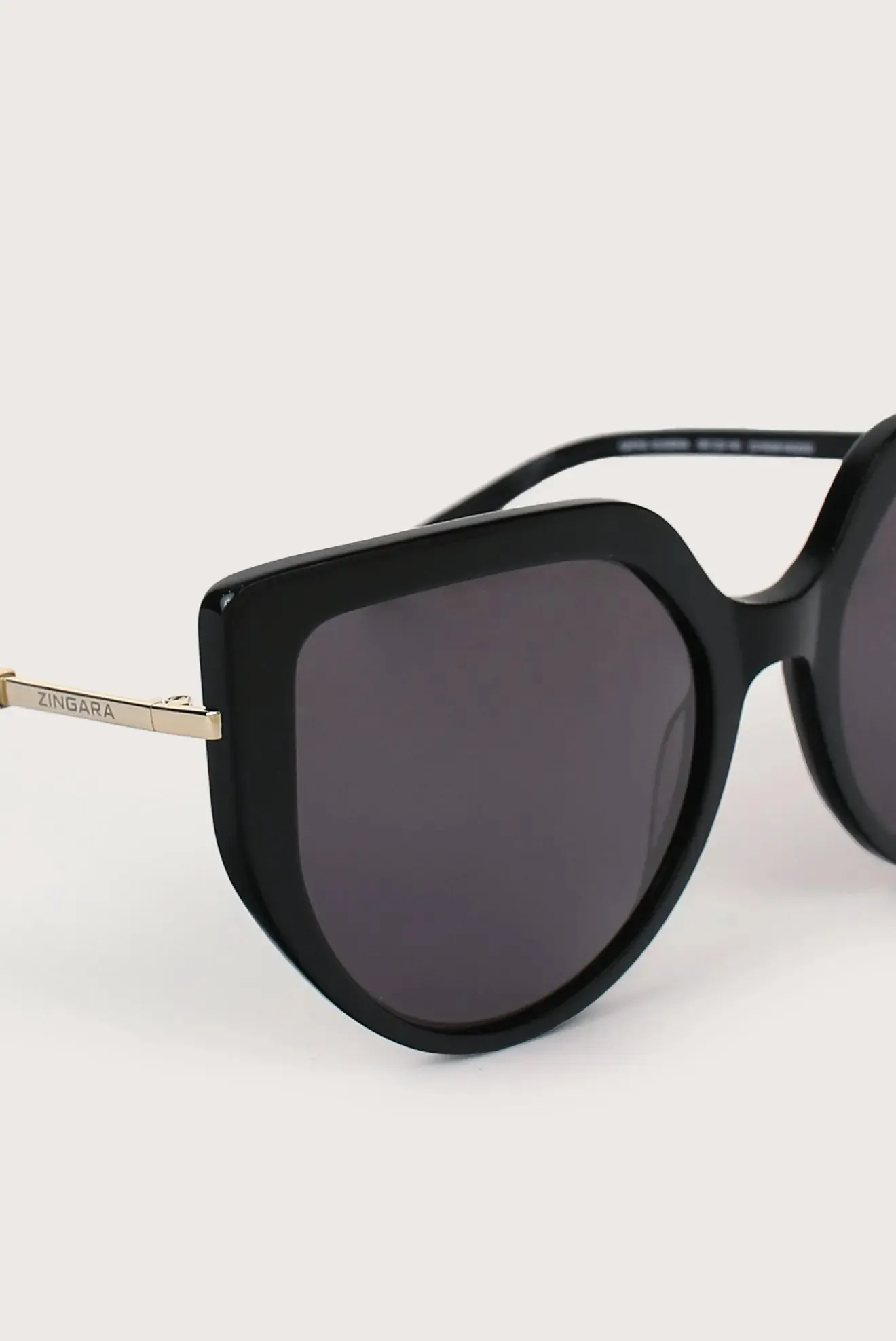 Eugenia Black Cat-Eye Sunglasses	