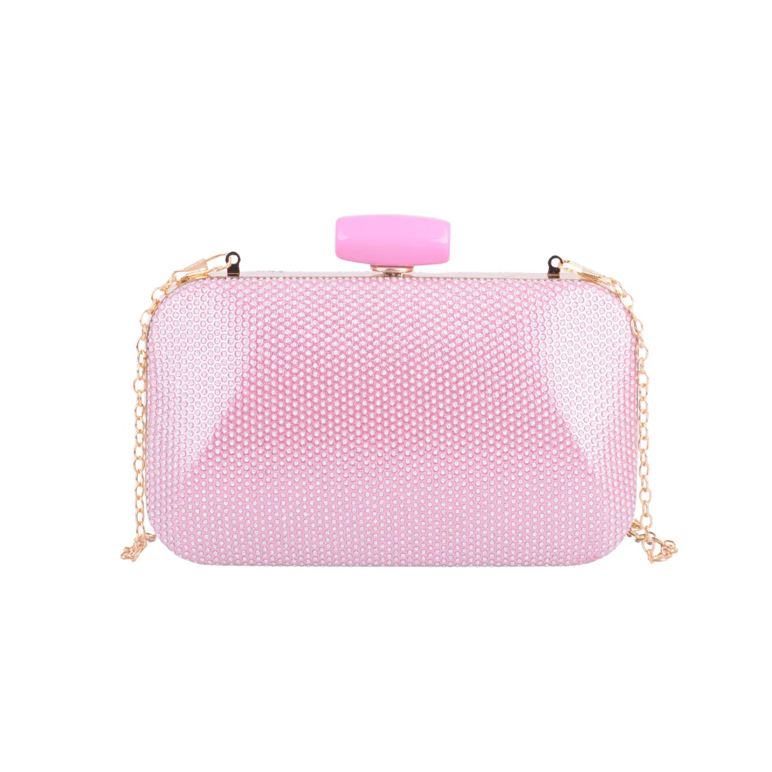 Evening Kiss Clasp Sparkle Clutch