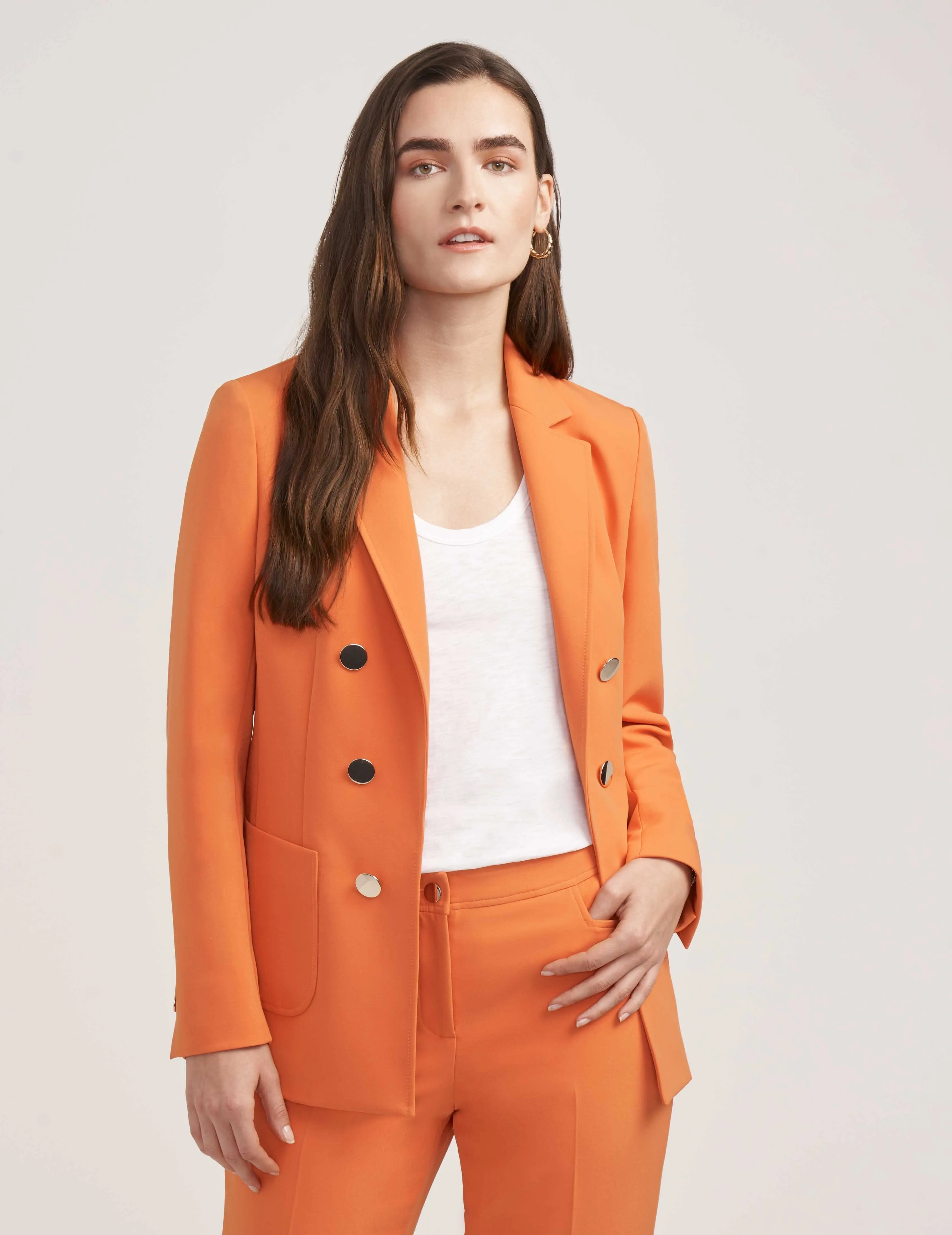 Faux Double-Breasted Patch Pocket Jacket- Sale