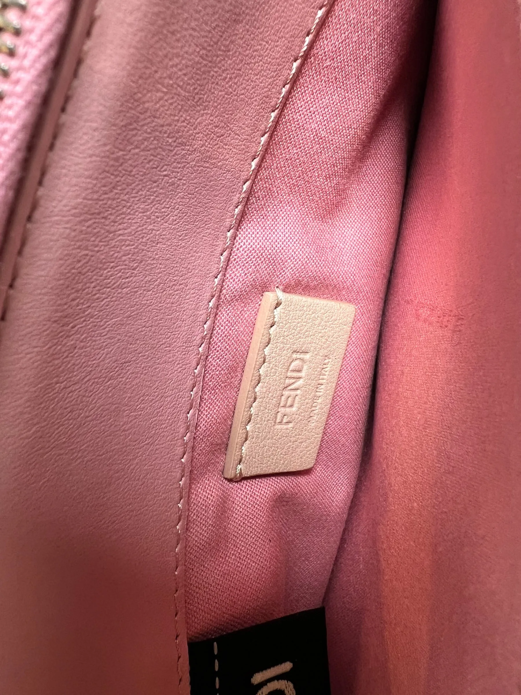 Fendi Pink Leather Hypnoteyes Wallet on Chain