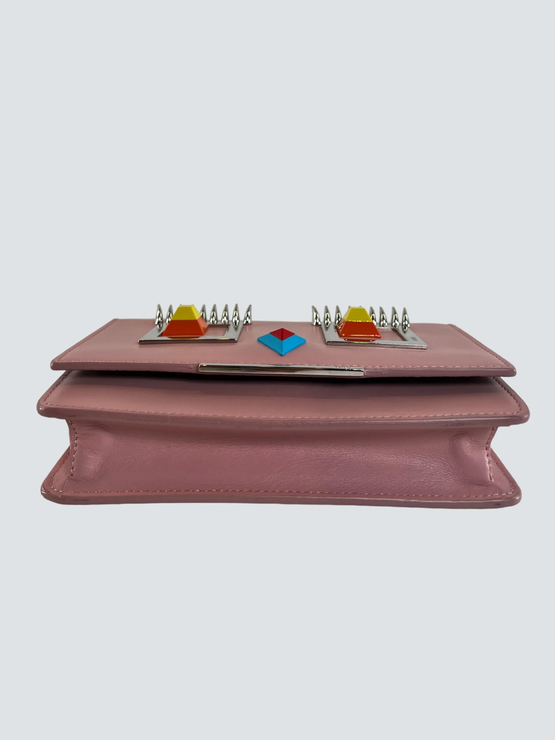 Fendi Pink Leather Hypnoteyes Wallet on Chain