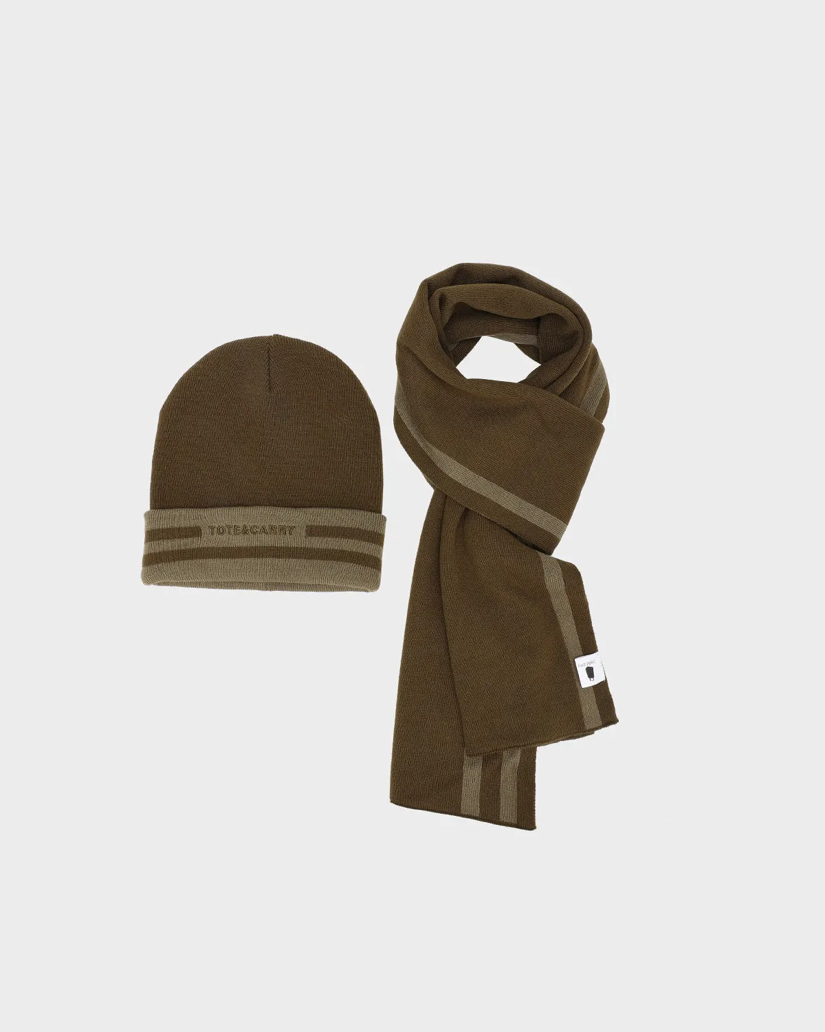 First Class Tracksuit & Beanie Scarf Set in Grey