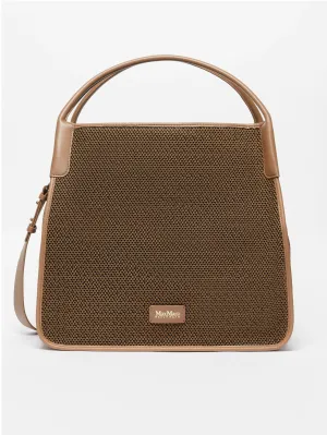 Freda Camel/Black Coated Fabric Hobo Bag