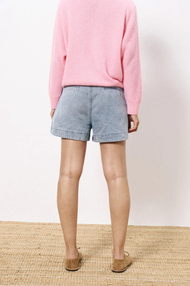 FRNCH Pascalie Light Denim Shorts