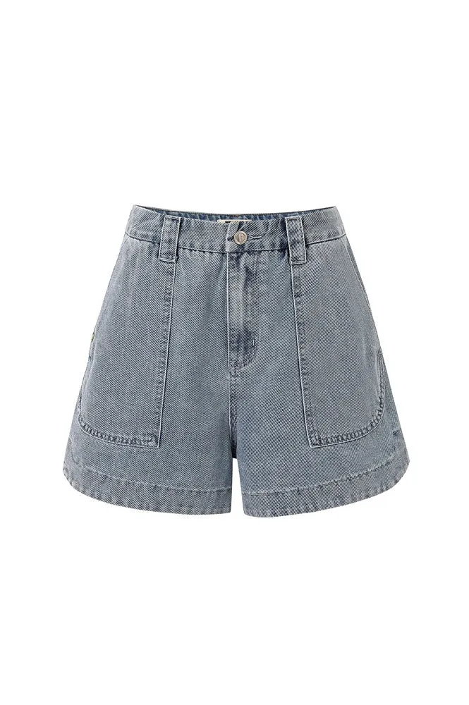 FRNCH Pascalie Light Denim Shorts