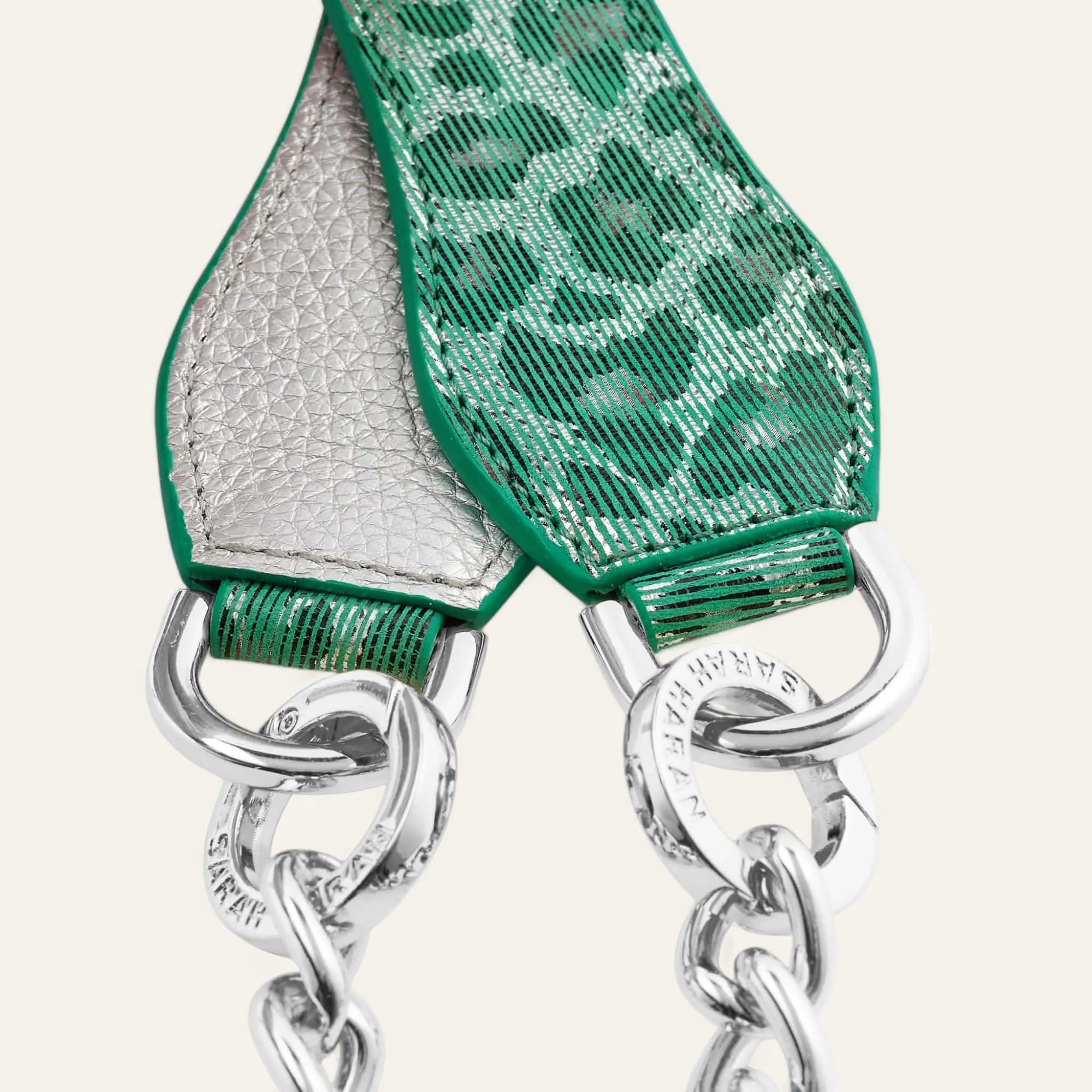 Gemini Strap | Caribbean Dreams Soft Metallic Silver with Silver hardware