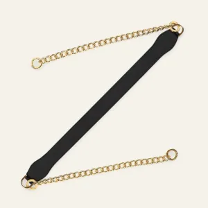 Gemini Strap | Dalmatian Black with Gold hardware