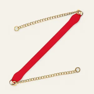 Gemini Strap | Dalmatian Pillarbox Red with Gold hardware