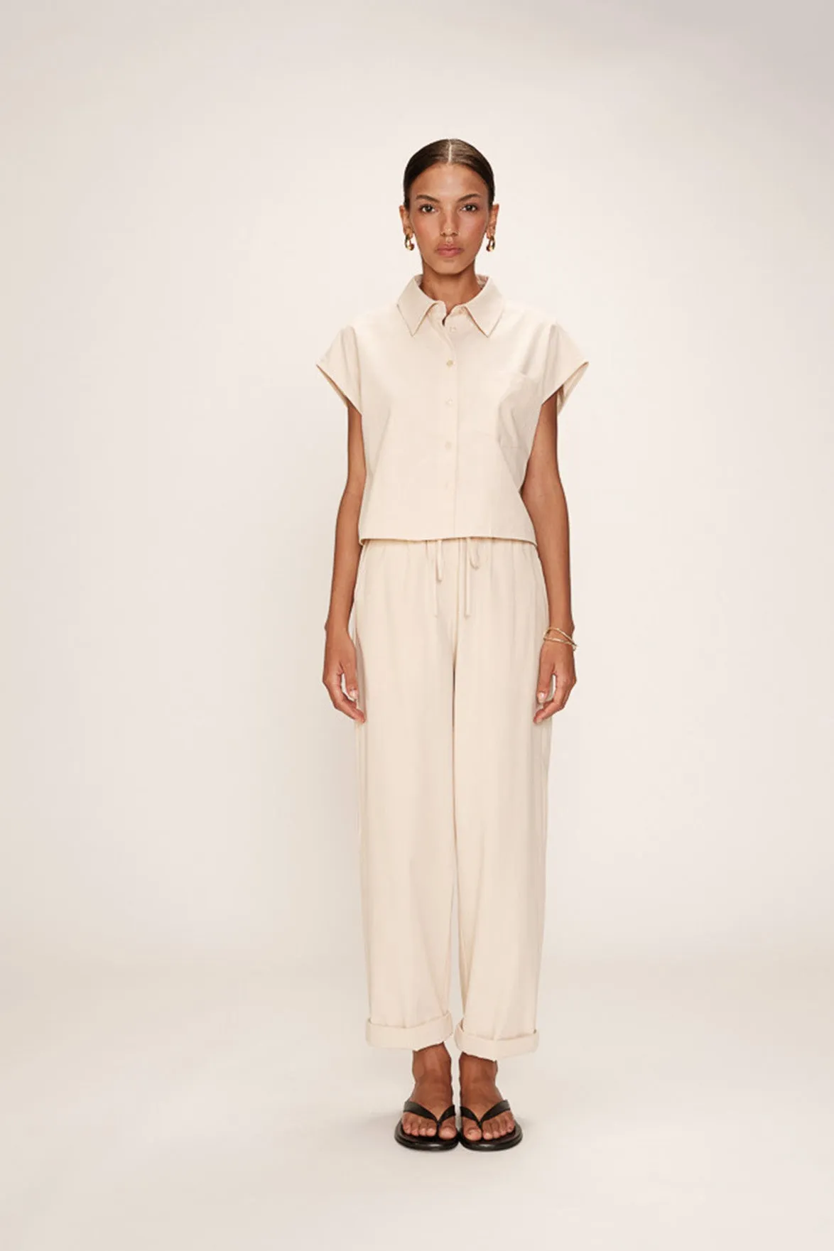 Grace & Mila Rise Beige Shirt