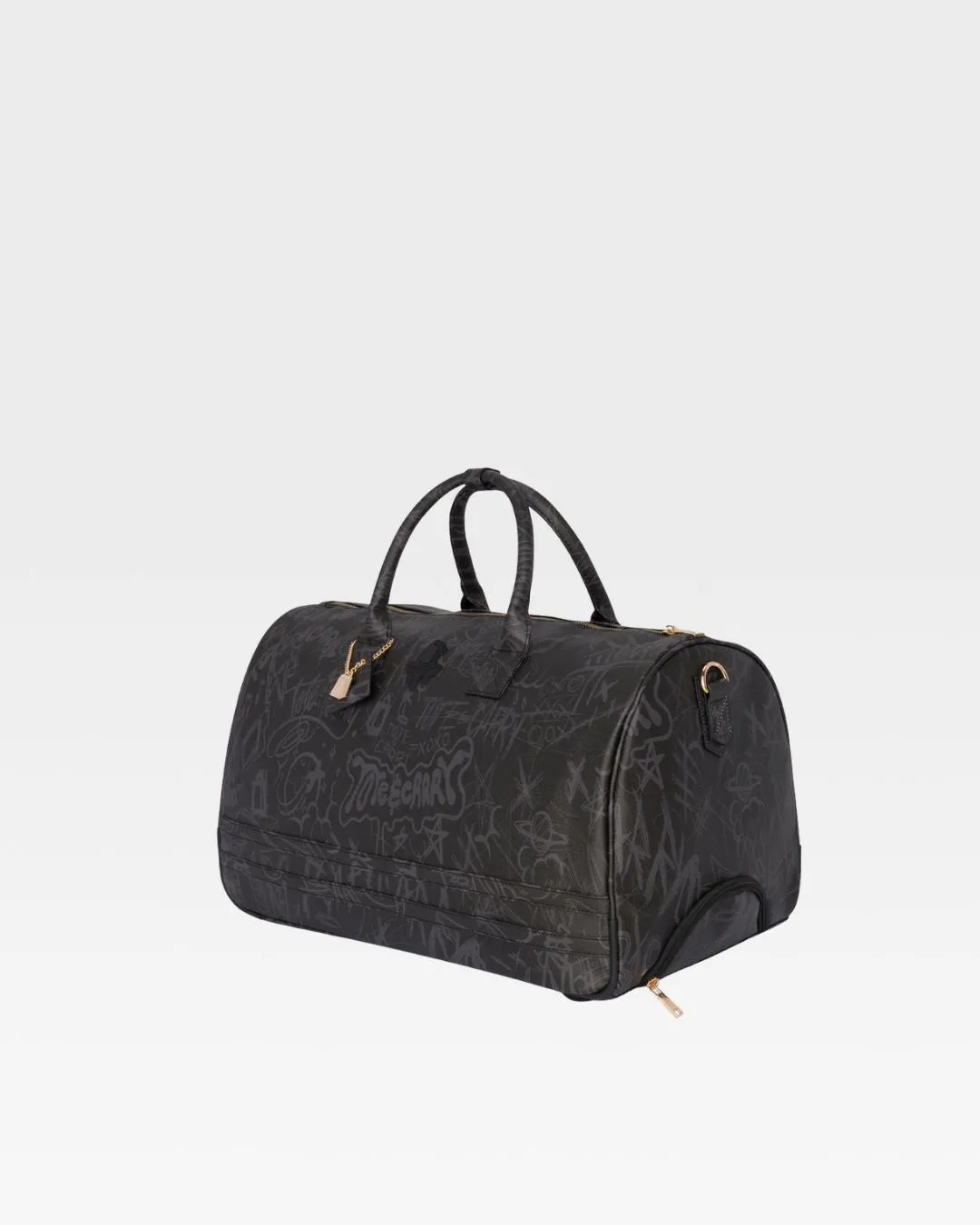 Graffiti Tombstone Roller Duffle Set in Black