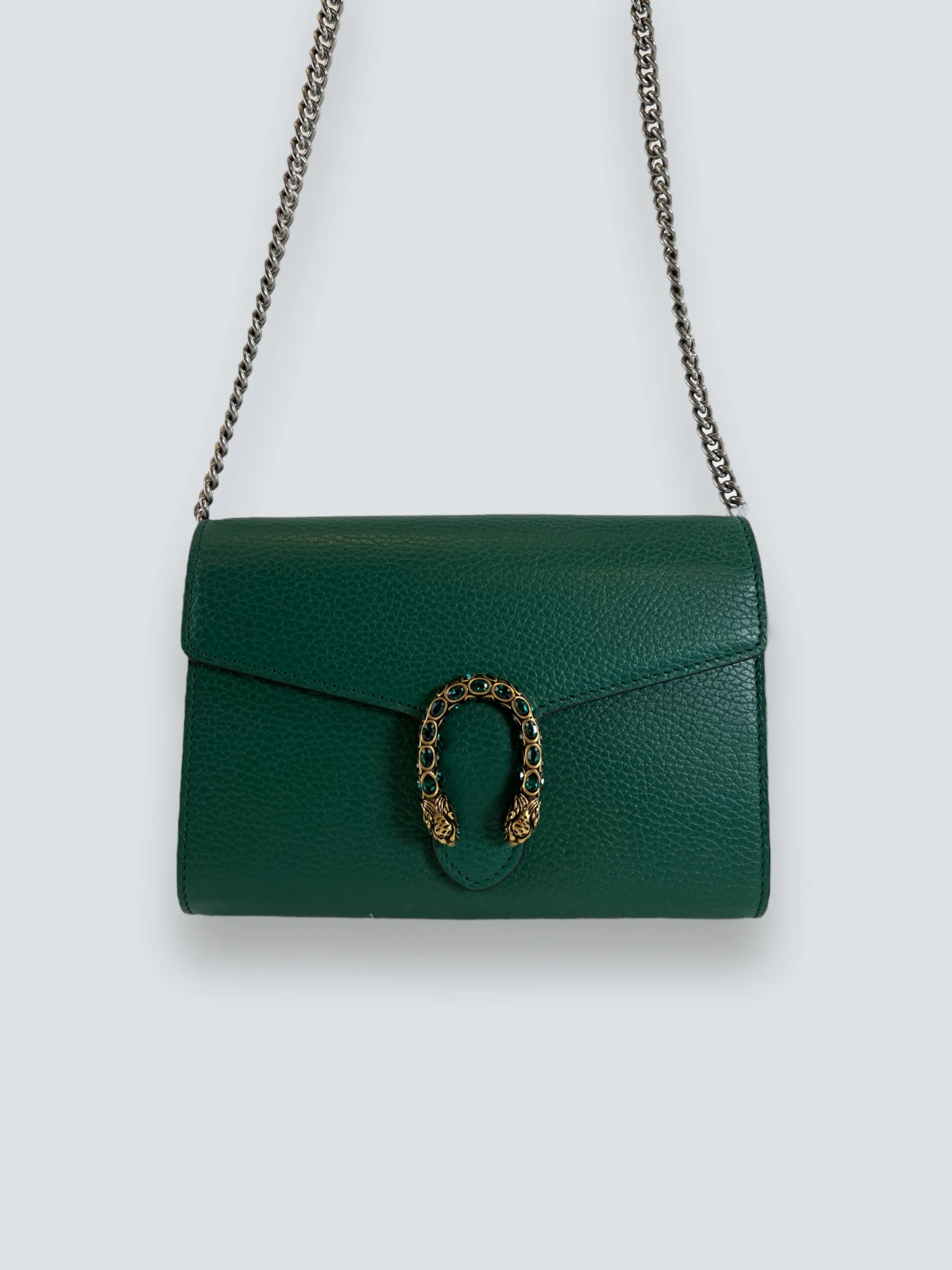 Gucci Emerald Green Leather Small Dionysus