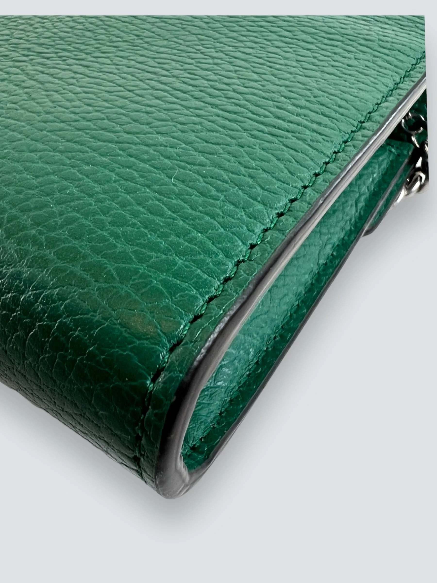 Gucci Emerald Green Leather Small Dionysus