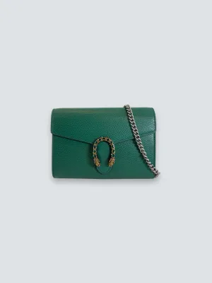 Gucci Emerald Green Leather Small Dionysus